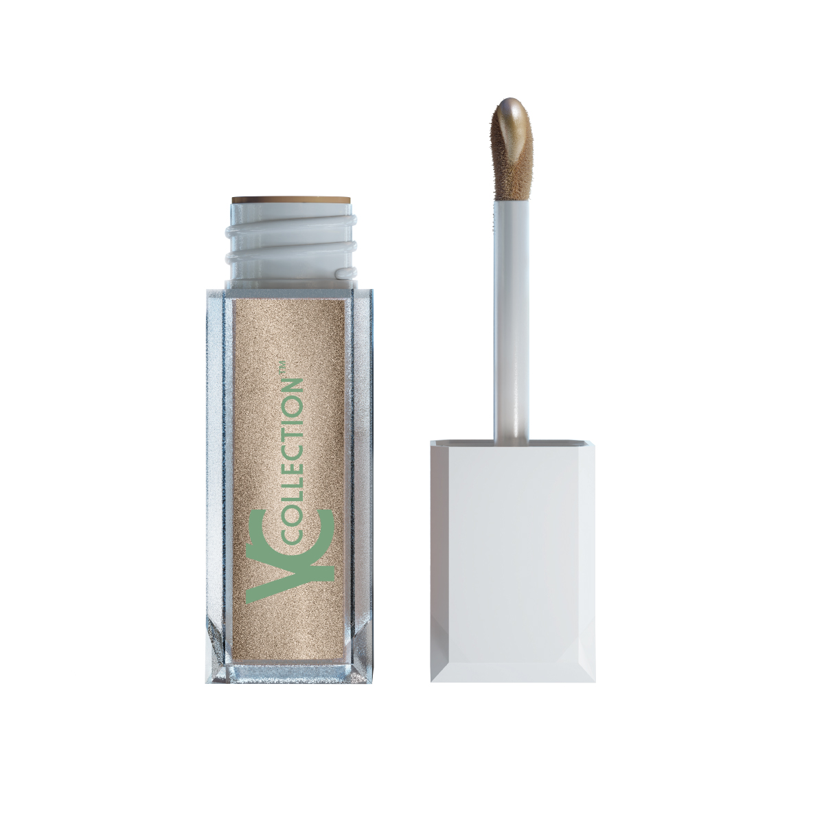 Multi-use face and body liquid highlighter for a natural glow